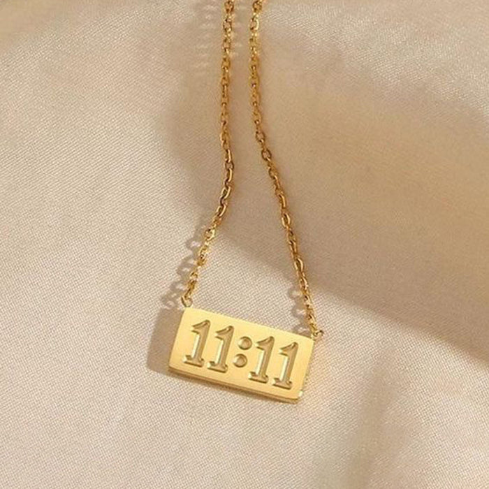 Gold-Plated Anti Tarnish 11:11 Stainless Steel Pendant