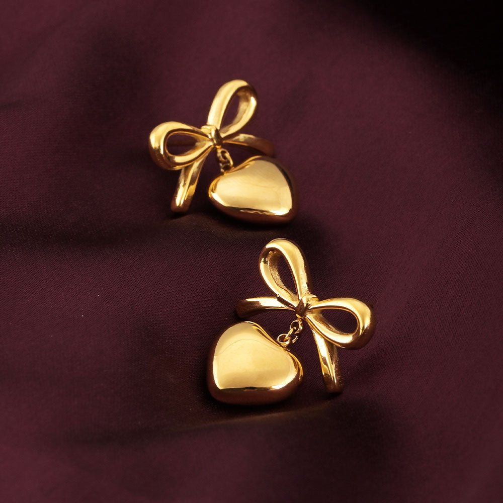 Wrapped With Love Heart Earrings