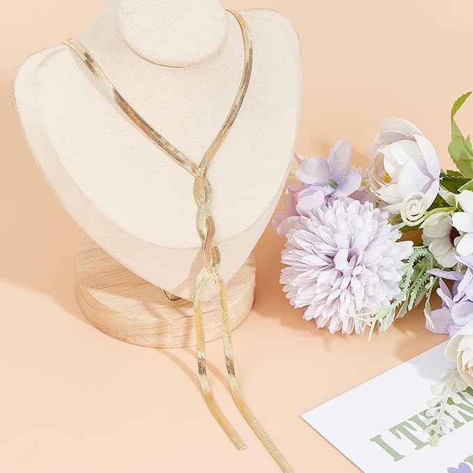 Long Snake Chain Necklace | Gold Toned Anti Tarnished Chain