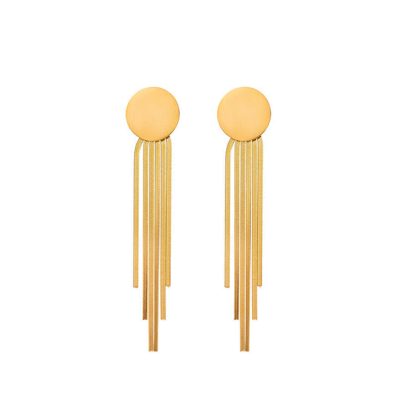 Geometric Statement Tassel Earrings For Women