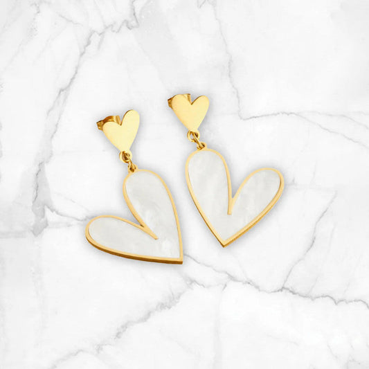 Heart Themed Drop Earrings For Women