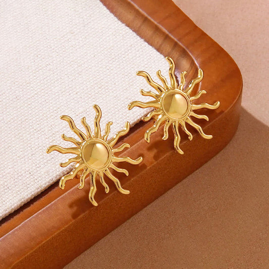 Sun Shaped Stud Earrings