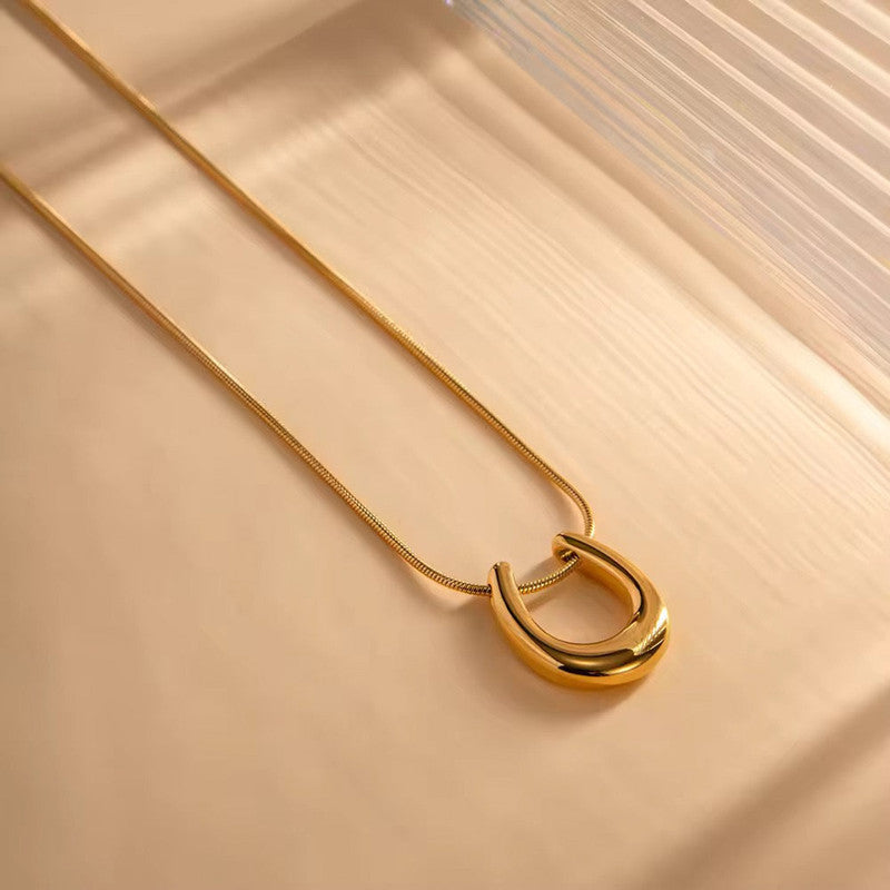 Gold-Plated Stainless Steel Anti Tarnish Geometric Shaped Pendant For Women