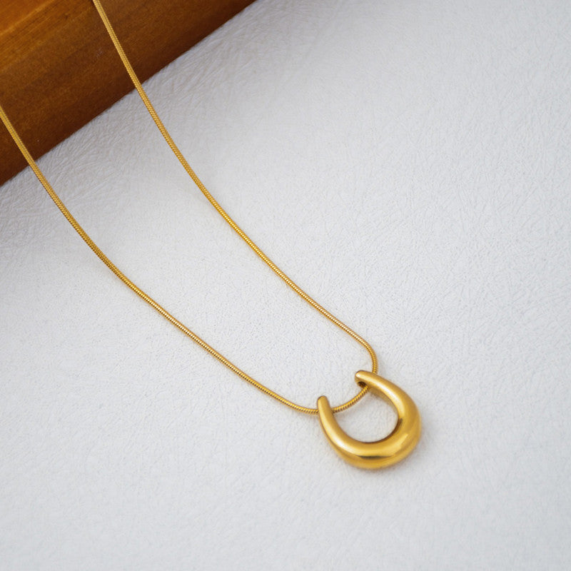 Gold-Plated Stainless Steel Anti Tarnish Geometric Shaped Pendant For Women
