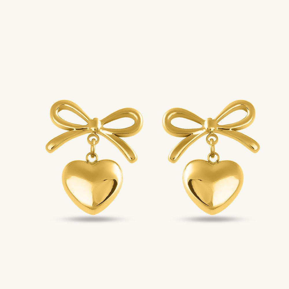Wrapped With Love Heart Earrings