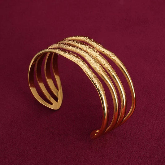 Gold Designer Cuff For Women | Anti Tarnished
