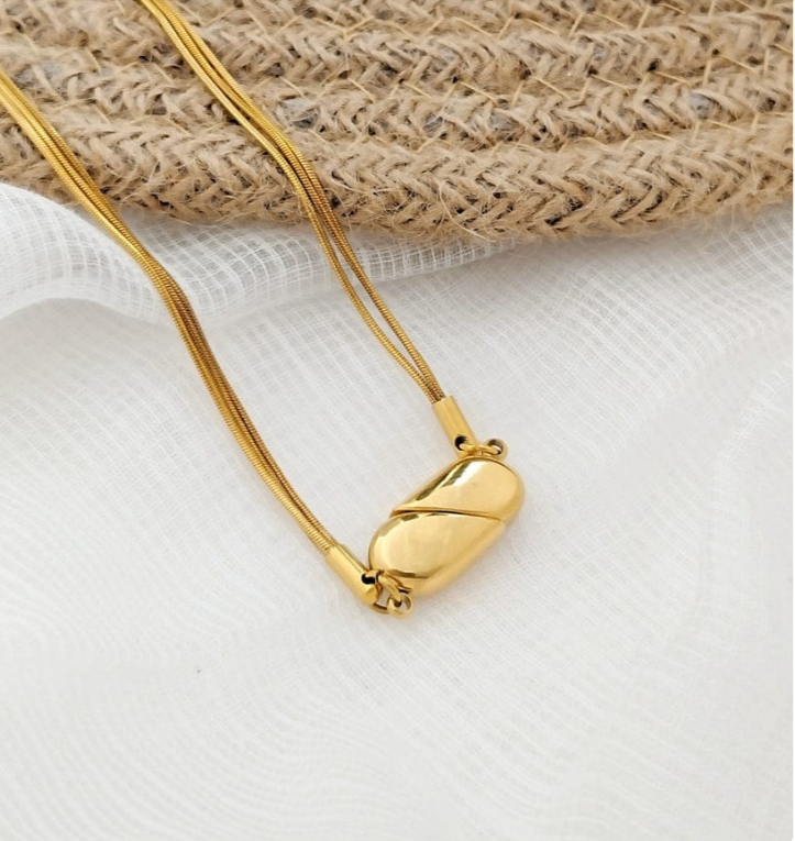 Korean Heart Necklace Chain | Multiway Anti Tarnished Jewelry